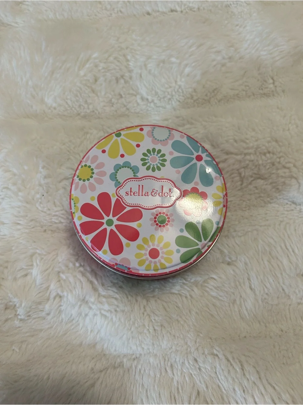 Stella & Dot Turquoise Ribbon Daisy Bead Child's Necklace with Multicolor Beads